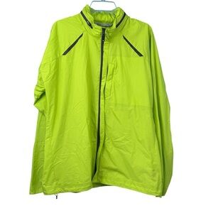 Bright Lime Green Windbreaker Jacket. NWOT